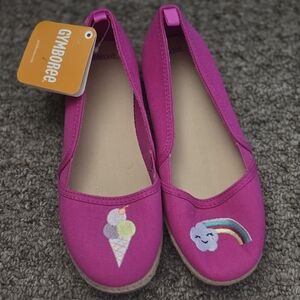 Gymboree Fuchsia Kids Slippers with Embroidery